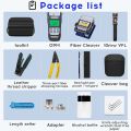 FTTH Fiber Optic Tool Kit with Fiber Fibra Optica Power Meter and 10mW Visual Fault Locator. 