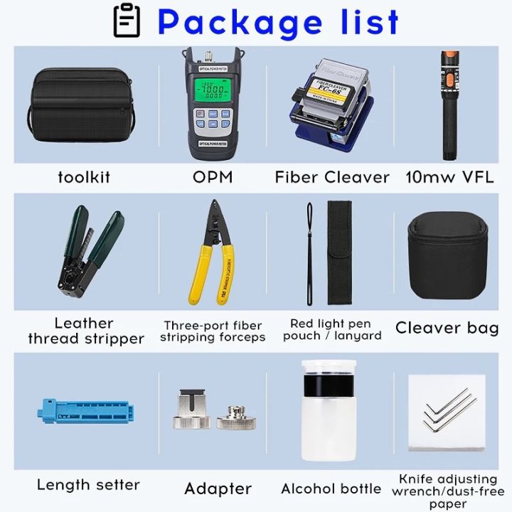 FTTH%20Fiber%20Optic%20Tool%20Kit%20with%20Fiber%20Fibra%20Optica%20Power%20Meter%20and%2010mW%20Visual%20Fault%20Locator%20-%20Image%202