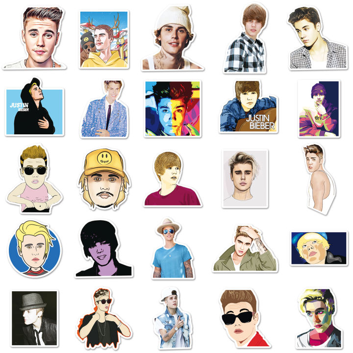 50%20Piece%20Justin%20Bieber%20Stickers%20Waterproof%20DIY%20For%20Phones%20Laptop%20Car%20Sticker%20Creative%20Home%20Decal%20-%20Image%202