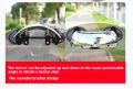 Universal Motorcycle Windscreen 180+ Degree Blind Spot Mirror Wide Angle Rearview Mirrors Safety Auxiliary Rear View Mirror. 