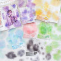 Yoofun 20pcs/lot Watercolor Landscaping Material Collage PET Sticker Floating Stars and Moon Creative DIY Journal Stickers. 