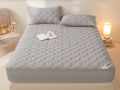 Microfiber Quilted Mattress Protector Antibacterial Anti-mite, Soft Breathable, Fitted Elastic Cover Fits 5-28cm Mattresses.