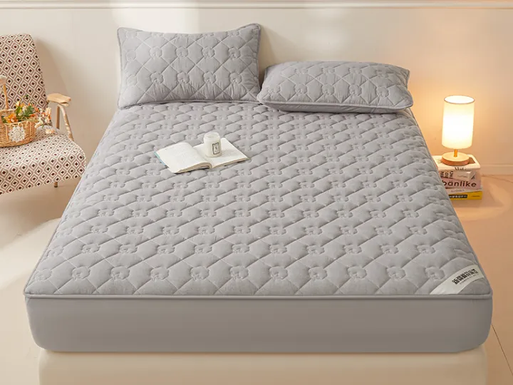 Microfiber%20Quilted%20Mattress%20Protector%20Antibacterial%20Anti-mite,%20Soft%20Breathable,%20Fitted%20Elastic%20Cover%20Fits%205-28cm%20Mattresses%20-%20Image%207