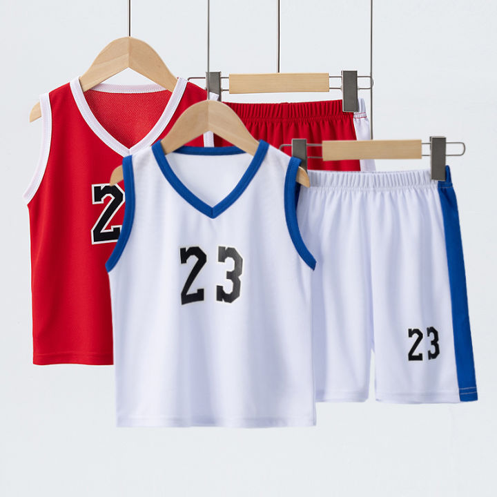 Summer%20CHILDREN'S%20Basketball%20Suit%20Boys%20and%20Girls%20Sports%20Vest%20Shorts%20Suit%2023rd%20Handsome%20Boys%20and%20Students%20Vest%20Suit%202-piece.%20-%20Image%204
