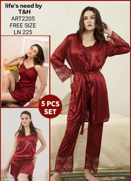 New Bridal 5 piece nighty suit for girls