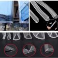 1pc 2m/78.74in Clear Rubber Edge Protector, Self-Adhesive U Channel Trim,Rubber U Channel Edge Trim, Door Seal Strip. 