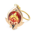 Game Genshin Impact Vision Lnazuma Ganyu Keqing Wendi Xiao Keychain Luminous 7 Element Weapons Eye Of Original God Toy KeyRings. 