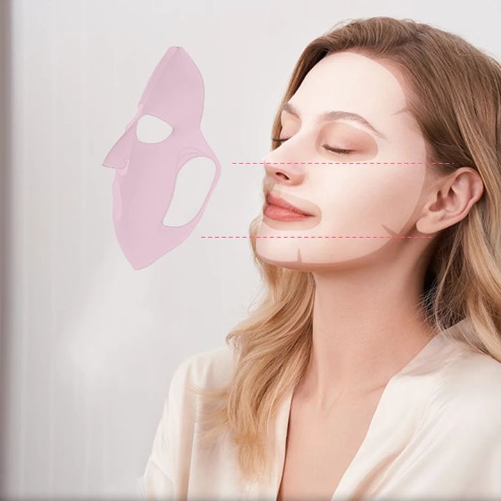 1PCS Reusable Wrinkle Smoothing Silicone Face Mask Holder For Sheet Masks, Moisturizing Facial Mask Cover, Prevent Evaporation