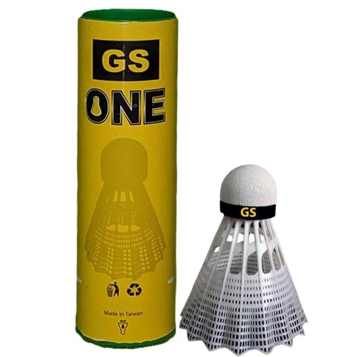 Pack of 6 GS One |GS Tournament High Quality Nylon Shuttlecocks For Professional