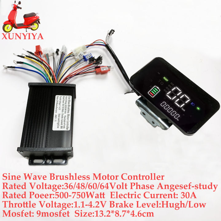 36V%2048V%2060V%2064V%20350W/500W/1000W/1500W%2025A%20Brushless%20Motor%20sine%20wave%20Controller%20with%20LCD%20Speed%20Display%20for%20E-bike%20e-motorcycle%20-%20Image%203
