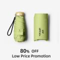80% Off Mini UV Umbrella Small Pocket Travel Rain Parasol Vinyl Folding Sun Shade Umbrella UPF50+ Portable Capsule Umbrellas 우산. 