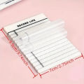 1PC Transparent PET Sticky Note Pad, Waterproof Grid Lined Memo Pad Stickers for School Students, Office Supplies.