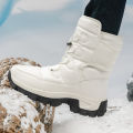 New Warm Plush Women's Snow Boots Fashion Outdoor Women Boots Platform Anti-Slip Hiking Boots Waterproof Winter Warm Ankle Boots.