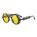 Classic Gothic Steampunk Sunglasses Luxury Brand Designer High Quality Men and Women Retro Round Pc Frame Sunglasses. 