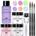 Nail Acrylic Powder and Liquid Monomer Set Acrylic Nail Kit for Nails Extension Acrylic Dipping Powder 3D Flower Carving Tools. 