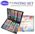 168 Pcs Kids Mega Art Set – Complete Drawing & Painting Kit with Color Pencils, Crayons, Oil Pastels, Watercolors & Markers – Portable Art Box for Children. 