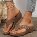 Summer Womens Orthopedic Sandals Orthopedic Flip-Flops with Arch Support Thick Sole Slippers Non-Slip for Daily Wear Beach.