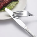 4/6/16/24pcs Stainless steel silver knife, fork and spoon tableware set Royal high-end tableware Suitable for family hotel party. 