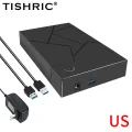 TISHRIC HDD Case 3.5 2.5 SATA to USB 3.0 Adapter External Hard Drive Disk Enclosure for 3.5 SSD Disk 450Mb/s 18TB HDD Box Case. 