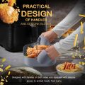 Silicone Air Fryer Baking Tray Square 5.5-6.2L Silicone Air Fryer Liners Heightened Reusable Air Fryer Basket.