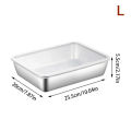 Stainless Steel Plate With Lid Food Grade Thickened Food Storage Containers Baking Dish For Oven Kitchen Cooking Tools. 