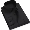 Branded Cotton Shirts for Men Long Sleeve Striped Shirt Male Shirt Business Casual Red Gray Blue Orange New Regular Fit. 