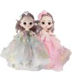 18cm Wonderful Princess Dolls for Girls - Elegant Party Dress with Crown -Per Piece Random pack.