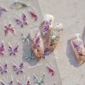 Gold Silver Butterfly New Bronzing High Quality Adhesive Gilded Nail Stickers Nail Art Decorations Nail Decals Design T-2559.