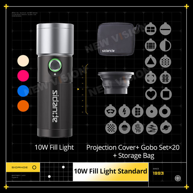 SIDANDE%20Videography%20Flashlight%20Zoomable%20Photography%20Fill%20Light%20Ambience%20Light%20with%201/4''%20Thread%20for%20Camera%20Stand%20Cage%20-%20Image%207
