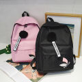 Women Schoolbag Waterproof Large Capacity School Backpack Smooth Zipper Solid Color Teens Girl Casual Daypack Bag Student Supply. 