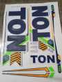 New 3D 2024 Ton Black And Yellow Edition Cricket Bat sticker Professional Players. 