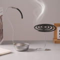 Stainless Steel Tray Base With Mosquito Coil Slot, Ash Holder Multi-Utility. 