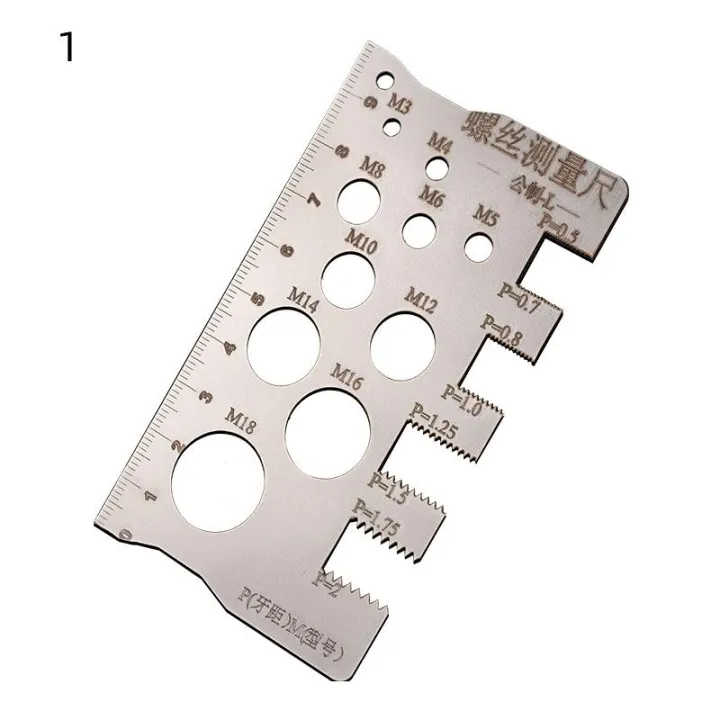 Screw Thread Pitch Gauge Ruler Measuring Tool Bolt Nut Metric Machining ...