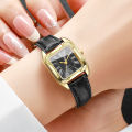 Fashion Square Women Leather Strap Wristwatches Casual Roma Dial Quartz Watch For Ladies Clock Relogio Feminino (Without Box). 