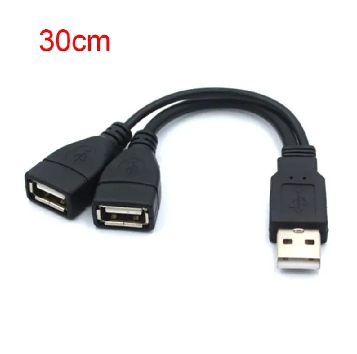 Dual Port USB Extension Cable | One Male USB to Two Female USB ...