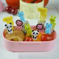 10pcs Animal Fruit Fork Food Grade Plastic Mini Cartoon Kids Cake Fruit Toothpick Bento Lunch Bento Accessories Party Decoration. 