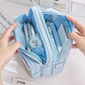 New Large Capacity Pencil Case Stationery Pen Bag Beauty Bag Portable Cosmetic Storage Bag Back to School Student Supplies.