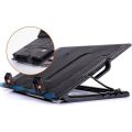 Slim And Portable USB Powered Laptop Cooling Pad With Adjustable Height, Ergonomic Design, And Advanced Airflow Technology. 