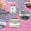 45mm Rotary Cutter Ergonomic Handle Rolling Cutter with Safety Lock for Fabric, Leather, Crafting, Sewing, Quilting.