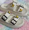 New Soft EVA Rubber Lightweight & Comfortable Buckle Sandals with Cute Charms for Girls & Womens Slippers.