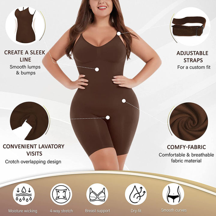Comfort%20Seamless%20Bodysuit%20Printed%20Plus%20Size%20Tummy%20Control%20Shapewear%20Flat%20Belly%20Slimming%20Underwear%20Full%20Body%20Shaper%20Corset%20Women%20-%20Image%204