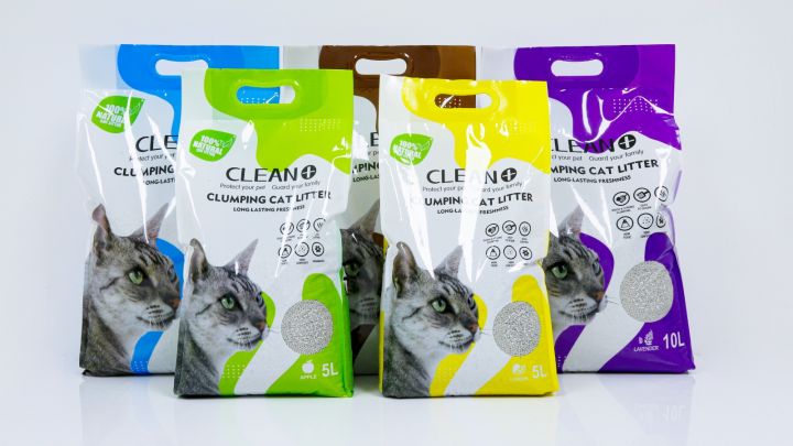 Clean +  Apple Flavor Bentonite  Cat Litter 5L