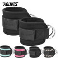 AOLIKES Adjustable Padded Ankle Wrist Cuffs Padded Straps D-Ring Glute Kickback for Cable Machine, Ideal for Glutes Exercises. 