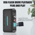 USB Bluetooth 5.3 Audio Receiver Adapter Wireless Stereo Music 3.5mm AUX R/L RCA Support U-Disk Playback For Desktop Speaker Amp. 