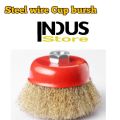 Cup bursh for angle grinder plain wire& twist wire. 