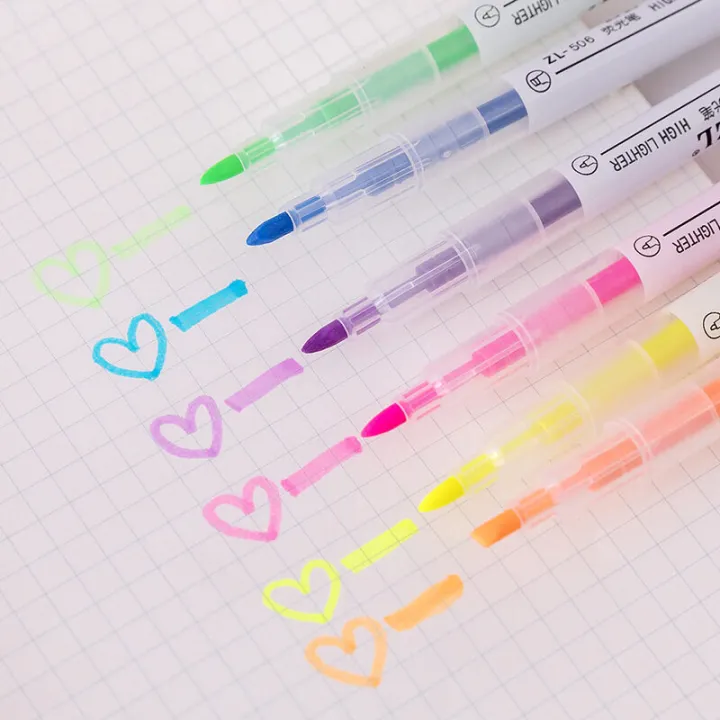6%20pcs/3%20PCs%20set%20highlighter%20pen%20with%202%20heads%20highlighter%20pen%20student%20use%20double%20heads%20highlighter%20pen%206/3%20colors%20marker%20pen%20-%20Image%202