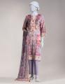 Junaid Jamshed Purple Digital Printed Liminal Unstitched 3 Piece Suit For Women And Girls - Designcode: Jlujds-S-25-1153 Floral-6. 
