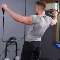 Tricep Rope Straight Bar Cable Machine Lat Pull Down Attachment Gym Equipment for Strength Training for Chest Muscle Workout. 