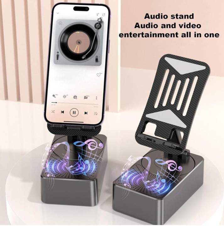 Foldable%20Mobile%20Phone%20Desk%20Holder,Wireless%20Speaker%20with%20Stand%20-%203%20in%201%20Mobile%20Phone%20Holder,360%20Rotating%20Phone%20Stand,Phone%20Stand%20with%20Speaker,%20Cellphone%20Holder%20with%20Bluetooth%20Speaker%20-%20Image%202