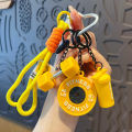 Mini Barbell Plates Keychain with D-shaped Buckle Water Cups Simulation Dumbbells Keyring Creative Bag Charm.